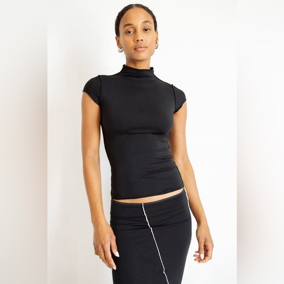 The Line by K Tops - SOLD - The Line by K Reese Mock Neck Top